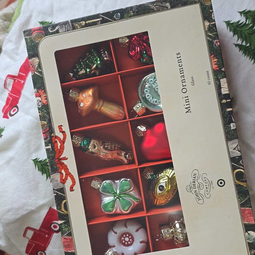 John Derian Target Mini Glass Ornament Set 10pc Christmas 2025 Eye Owl Xmas NEW